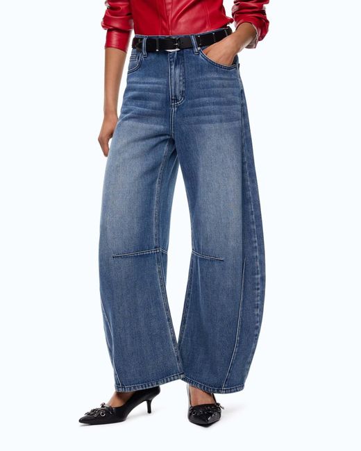 Pinko Blue Faded Panelled Jeans