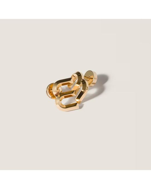 Miu Miu Metallic Metal Earrings