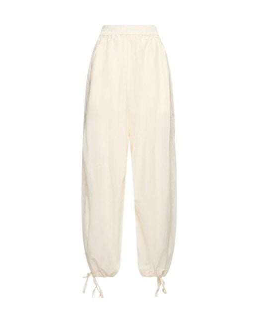 Philosophy Di Lorenzo Serafini White Elastic Waist Casual Pants
