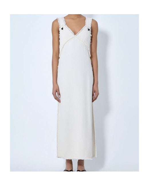 Totême White Guipure-Lace Cut-Out Dress