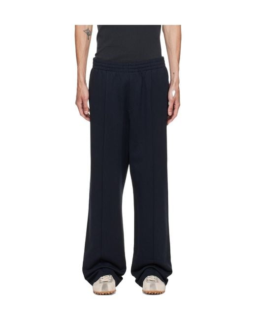 Helmut Lang Blue Elastic Waist Casual Pants for men