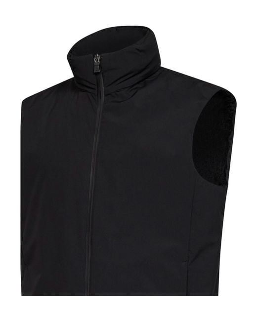 Herno Black 2 Layer Windstopper Padded Vest for men