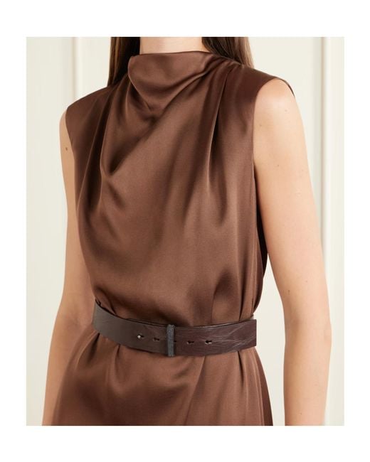 Brunello Cucinelli Brown Sleeveless Dress
