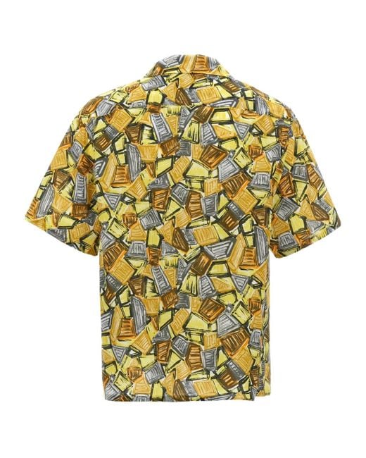 Prada Yellow 'Batista Triangl' Shirt for men