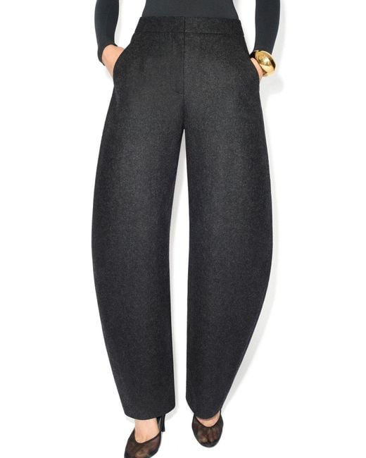 Alaïa Blue Round Light Wool Pants