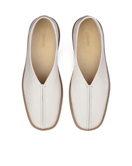 Lemaire White Linoleum Piped Sneakers