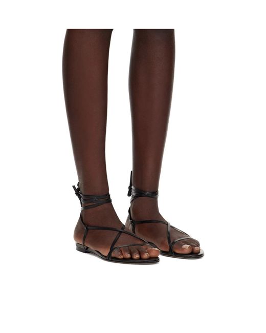 Aeyde Brown Penny Flat Sandals