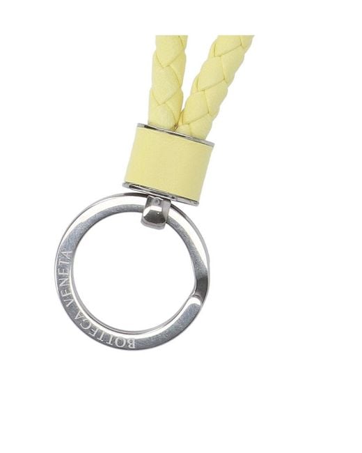 Bottega Veneta Metallic Intreccio Key Ring