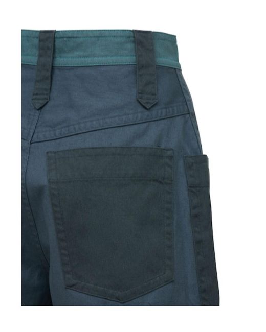 Isabel Marant Blue Stitched Casual Shorts