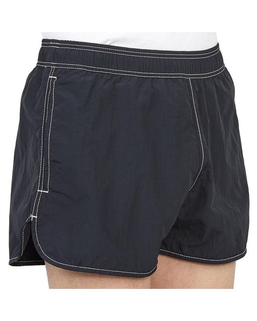 Isabel Marant Black Vicente Logo-Patch Swim Shorts for men