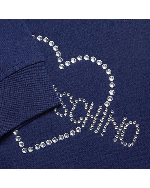 Moschino Blue Logo Details Sweater