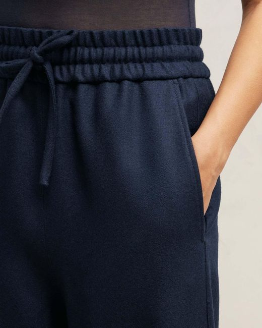 AMI Blue Ami Wide Elasticated Waist Trousers for men