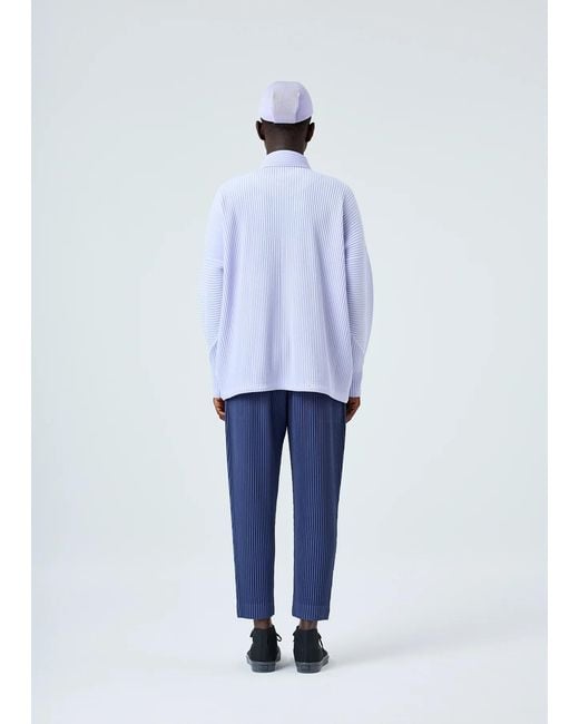 Homme Plissé Issey Miyake Blue Homme Plissé Issey Miyake Pleated Tapered Pants for men