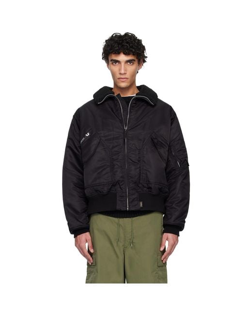 (w)taps Black Drab Es Pilot Jacket for men