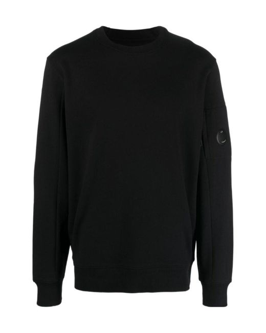 C P Company Black Lens-Detailed Crewneck Sweatshirt for men