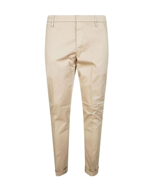 Dondup Natural Belt Loop Trousers for men