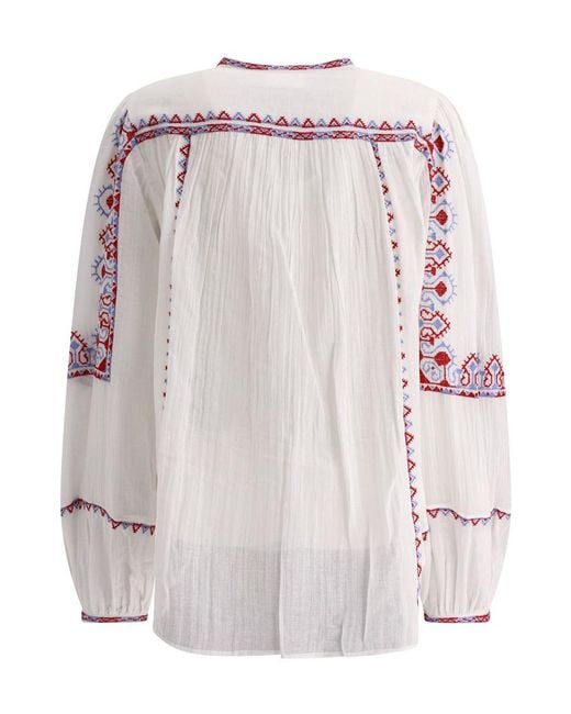 Isabel Marant Pink Kiledia Embroidered Blouse