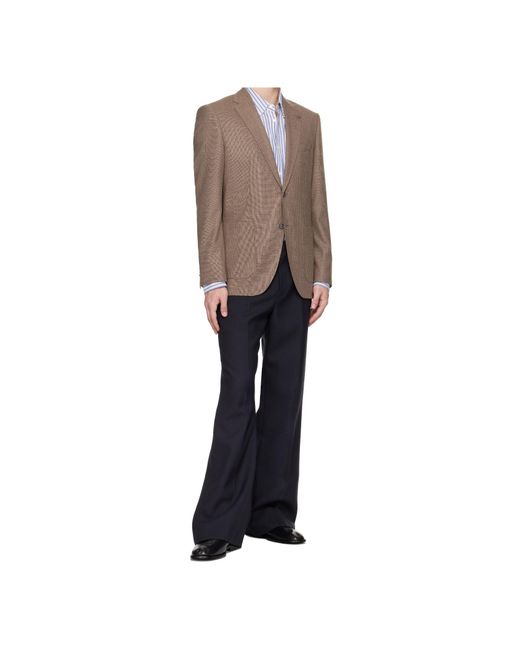 Boss Brown Long-Sleeved Suit Jacket for men