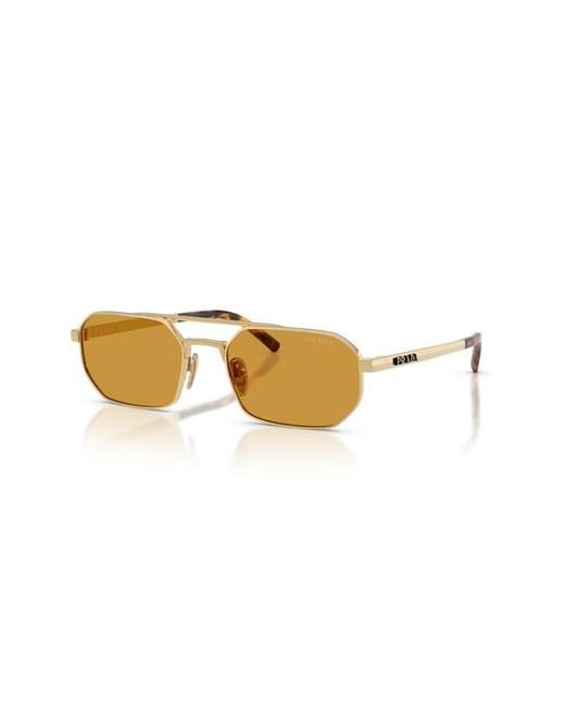 Prada Metallic Eyewear Geometric Frame Snglasses for men