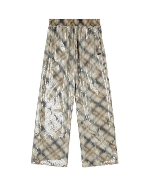 DIESEL Gray P-Erqueen Sequined Pants