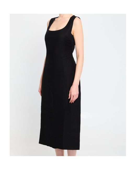 Jacquemus Black 'The Tablier' Midi Dress