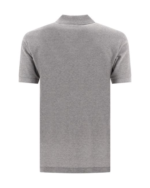 COMME DES GARÇONS PLAY Gray Short-Sleeved Polo Shirt for men