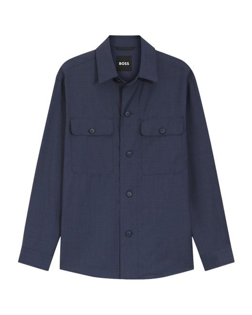 Boss Blue Boss P-Carper Overshirt Jacket for men