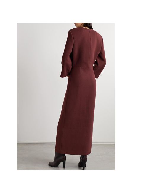 The Row Red Jery Wool-Blend Dress