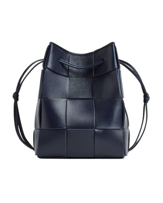 Bottega Veneta Blue Small Rope Bucket Shoulder Bag