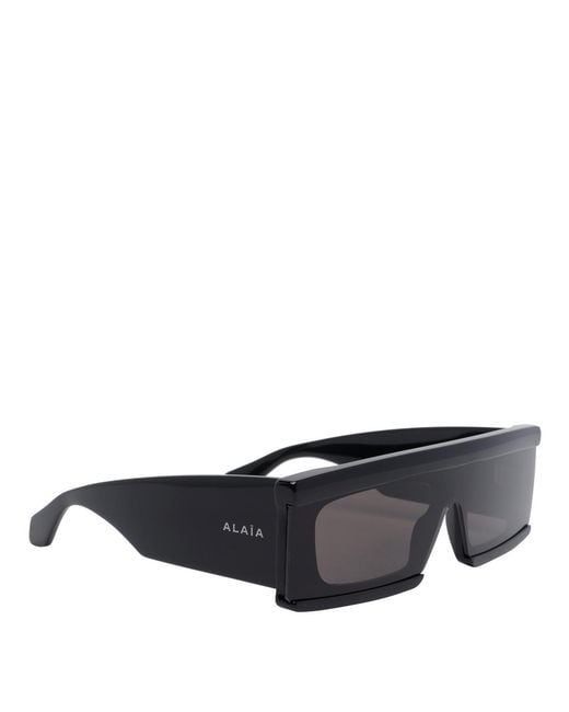 Alaïa Black Rectangular Sunglasses
