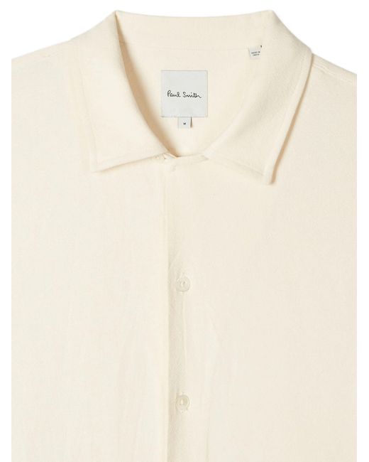 Paul Smith Natural Embroidered Short Sleeved Shirt for men