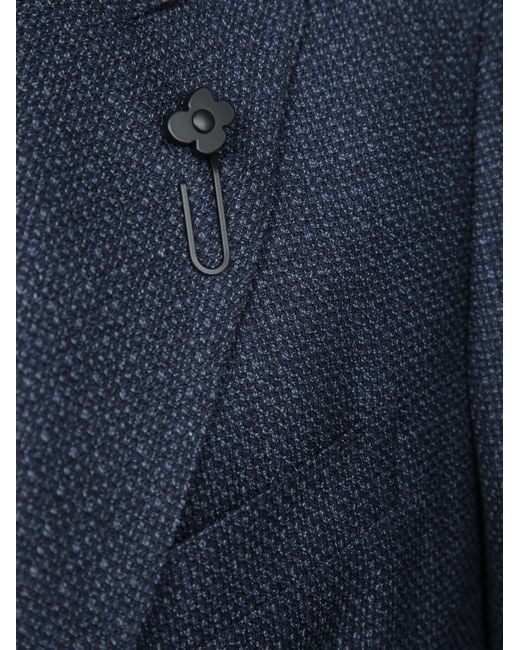 Lardini Blue Single-Breasted Tailored Blazer for men