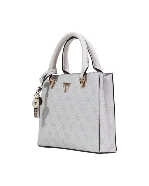 Guess White Double-Handled Shoulder Bag