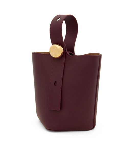Loewe Purple Pebble Bucket Mini Bucket Bag