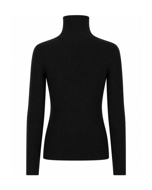 P.A.R.O.S.H. Black Turtleneck Knit Top