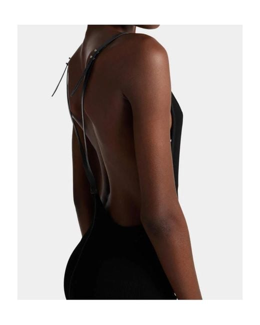 DSquared² Black Chic Night Long Jersey Dress