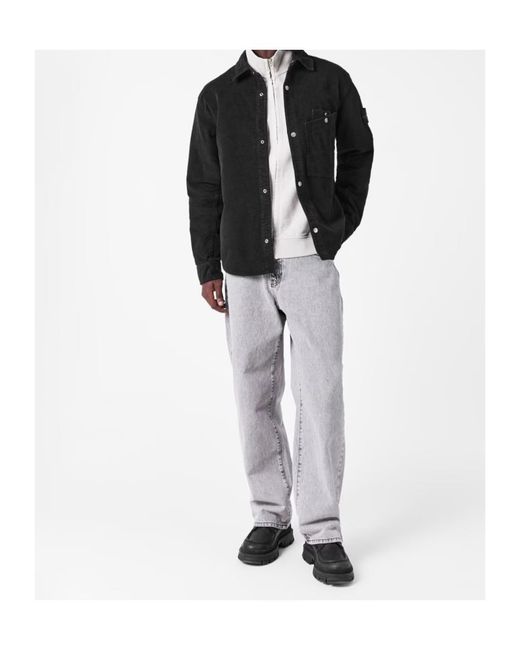 Stone Island Black Mskin Overshirt for men