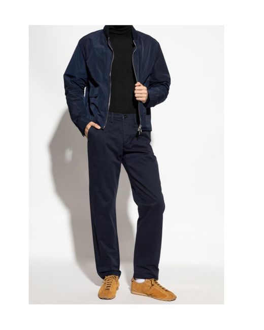 Officine Generale Blue Officine Générale Straight-Leg Chino Pants for men