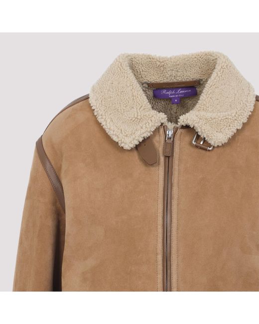 Ralph Lauren Brown Collection Two Way Zipped Bomber Jacket