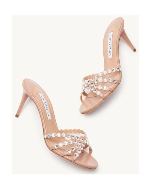 Aquazzura Pink Tequila Embellished Heeled Sandals