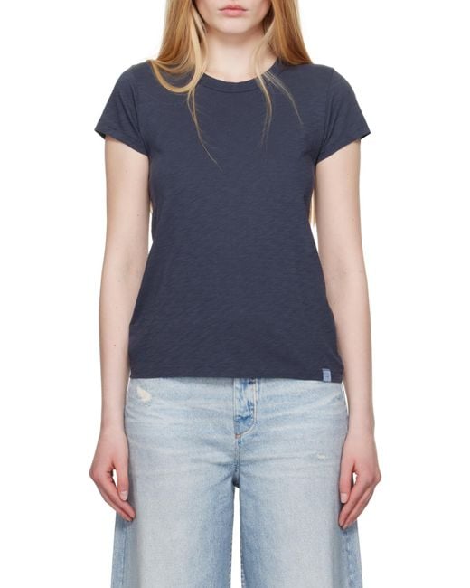 Rag & Bone Blue Logo Short-Sleeved T-Shirt