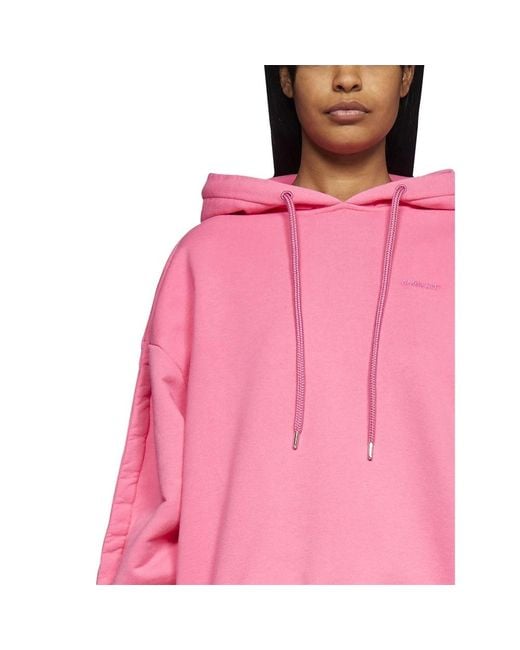 Ambush Pink Stitched Edge Drawstring Hoodie