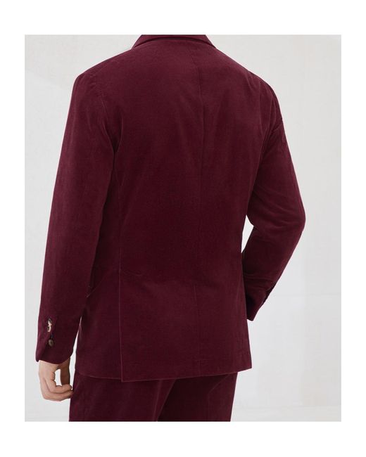 Brunello Cucinelli Red Corduroy Blazer for men