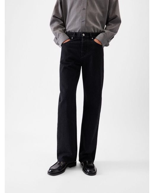 Jacquemus Blue Logo Detailed Straight-Leg Jeans for men