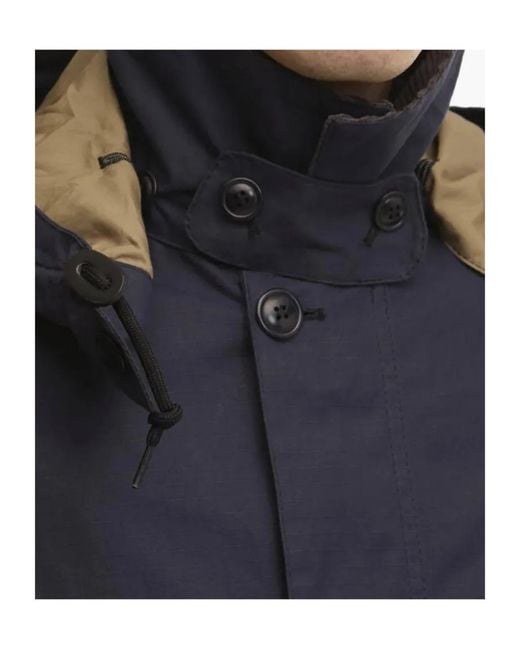 Barbour Black Endurance Hooded Cotton Jacket for men