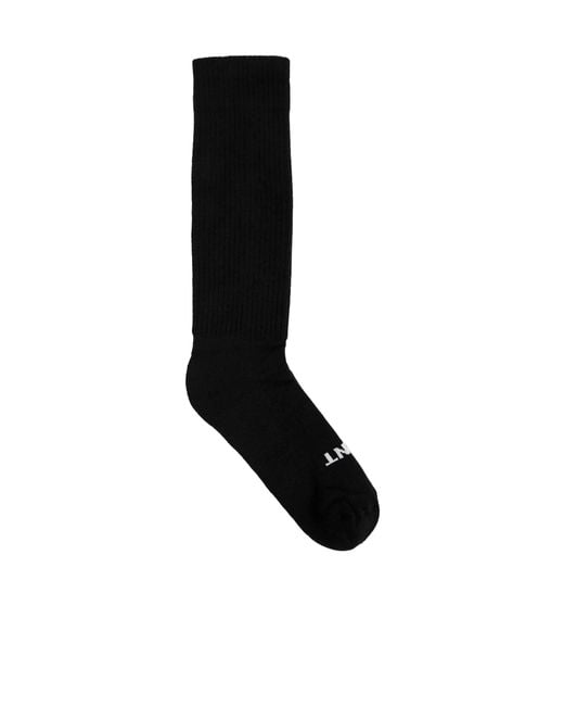 Rick Owens Black Tower Ribbed Socks for men