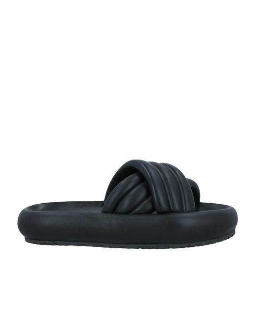 Isabel Marant Black Round Toe Sandals