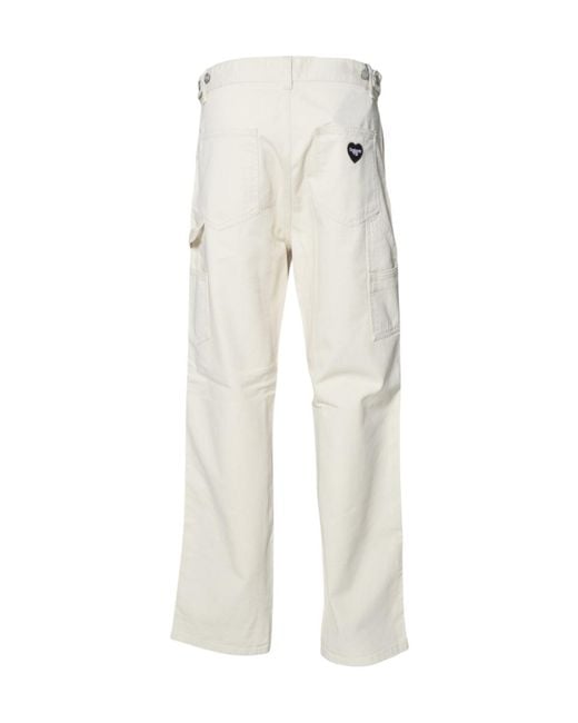Carhartt Gray Logo-Patch Trousers