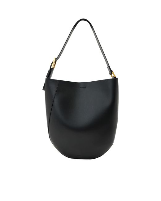AllSaints Black Luna Hobo Leather Shoulder Bag
