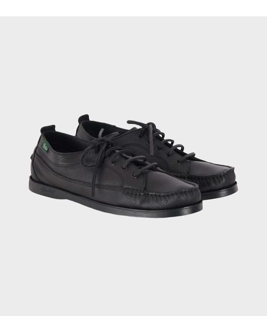Paraboot Black Lace-Up Loafers for men